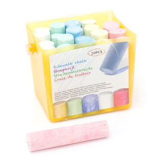 20 Piece Jumbo Chalk Pack Childrens Chalk | Outdoor Chalks For Kids Pavement Chalk Kids | Coloured Chalk Giant Chalks For Children