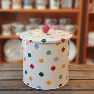 Emma Bridgewater Polka Dot Biscuit Barrel | Airtight Biscuit Tin With Lid