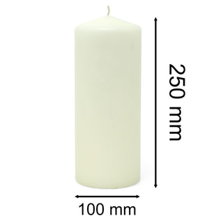 Extra Large Unscented Ivory Church Pillar Candle | Candle for Home & Events 25cm