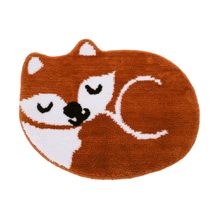 Childrens Orange Fox Rug | Non-slip Novelty Animal Area Rug For Kids - 60x50cm