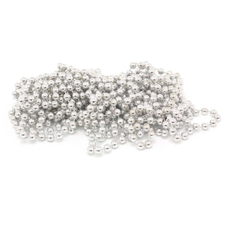 7.5m Silver Bead Chain | Christmas Tree Bead Garland Decoration | Bead String Christmas Decorations