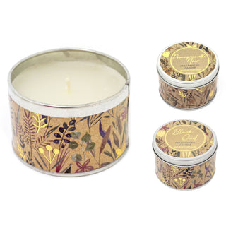 White Wax Floral Delight Scented Tin Candle & Lid | Aromatherapy Candle Gift