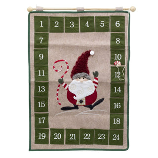 Fabric Christmas Advent Calendar | 24 - Pocket Hanging Calendar for Kids