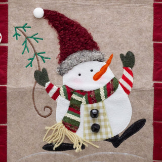 Fabric Christmas Advent Calendar | 24 - Pocket Hanging Calendar for Kids
