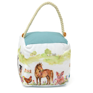 Farmyard Fabric Doorstop with Rope Handle | Animal Door Stop 1.5kg - 18cm
