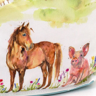 Farmyard Fabric Doorstop with Rope Handle | Animal Door Stop 1.5kg - 18cm