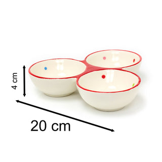 3 Compartment Christmas Gingerbread Serving Platter | Christmas Snack Bowls