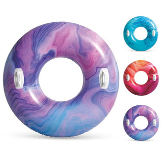 Intex Inflatable Waves Of Nature Swim Ring | Swimming Pool Tube With Hand Grips