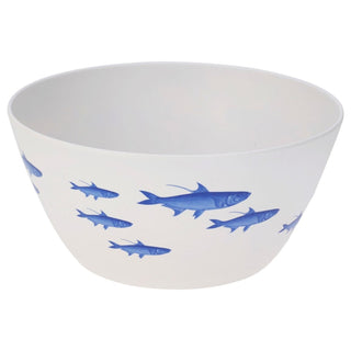 Fish Design Large Salad Bowl | Nautical Serving Bowl for Outdoor Dining 25cm