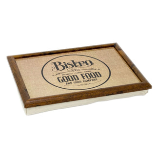 French Vintage Style Lap Tray With Cushion | Large Bean Bag Lap Tray 43x32cm