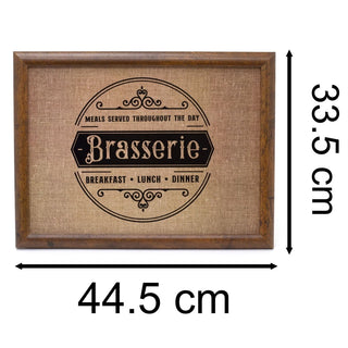 French Vintage Style Lap Tray With Cushion | Large Bean Bag Lap Tray 43x32cm