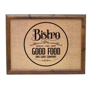 French Vintage Style Lap Tray With Cushion | Large Bean Bag Lap Tray 43x32cm