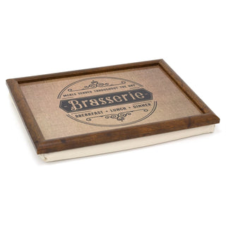 French Vintage Style Lap Tray With Cushion | Large Bean Bag Lap Tray 43x32cm