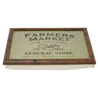 General Store Lap Tray With Cushion | Large Padded Bean Bag Lap Tray 43x32cm