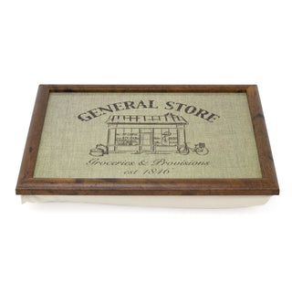 General Store Lap Tray With Cushion | Large Padded Bean Bag Lap Tray 43x32cm