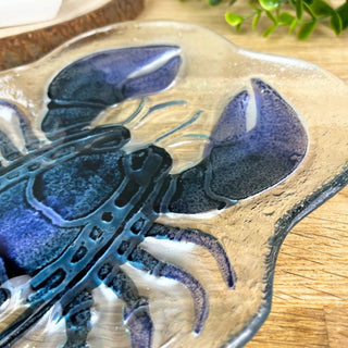 Glass Lobster Serving Plate | Nautical Seafood Platter for Summer Dining - 26cm