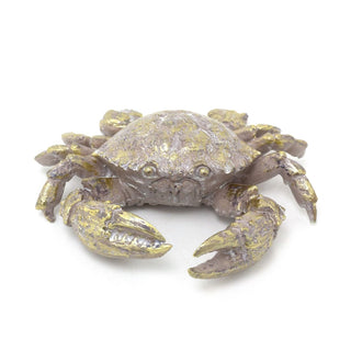 Gold Resin Crab Ornament | Nautical Figurine for Coastal Home Decor, 14x13cm
