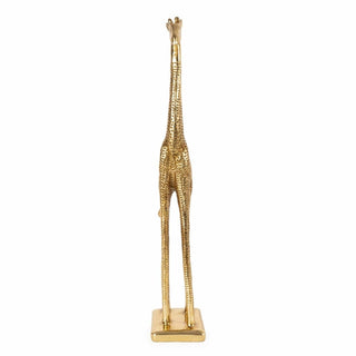Gold Standing Giraffe Ornament | Wildlife Safari Golden Giraffe Statue - 44cm