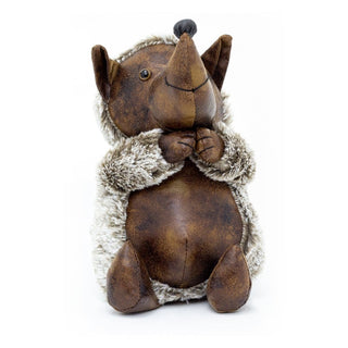 Herbert Hedgehog Doorstop Faux Leather Weighted Hedgehog Animal Door Stop 1.7kg