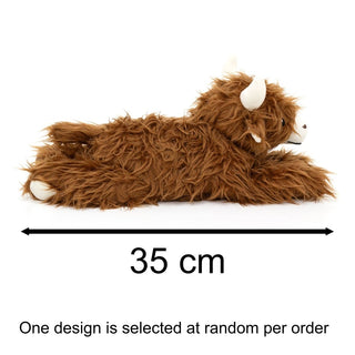 Highland Cow Doorstop | Fabric Animal Door Stop with Shaggy Coat - 1.5kg