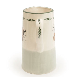 Highland Cow Jug | Ceramic Country - Style Pitcher for Milk, Water & Flowers 20cm