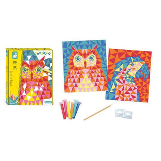 Janod Birds Sand Art Box Set | Kid's Arts & Crafts Kit | 2 Bird Pictures | 7+