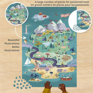 Janod Trip To Harmony Islands Puzzle | 1500 Piece Island Escape Jigsaw | Age 10+