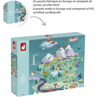 Janod Trip To Harmony Islands Puzzle | 1500 Piece Island Escape Jigsaw | Age 10+