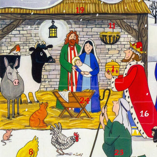 Jesus is Born - Nativity Christmas Advent Calendar Greetings Card & Envelope