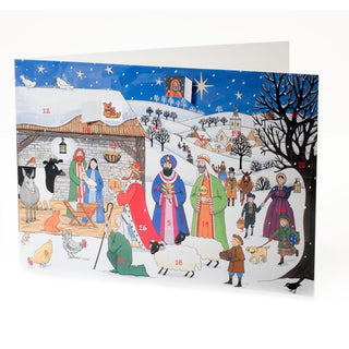 Jesus is Born - Nativity Christmas Advent Calendar Greetings Card & Envelope