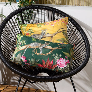 Jungle Leopard Outdoor Cushion | Waterproof Garden Scatter Cushion - 47x27cm
