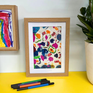 Kids Artwork Display Frame | Front Opening A4 Childrens Wall Art Storage Frame