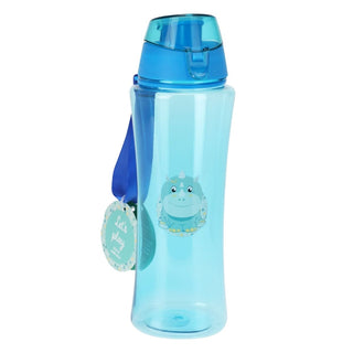 Kids Dinosaur Water Bottle | Leak - Proof, 650ml, with Strap - Blue Triceratops