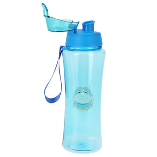 Kids Dinosaur Water Bottle | Leak - Proof, 650ml, with Strap - Blue Triceratops