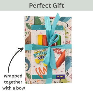 Kids Paint Sticks & 2 Drawing Pads | 12 Easy Paint Sticks with A4 Pads - Age 3+