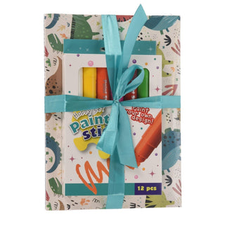 Kids Paint Sticks & 2 Drawing Pads | 12 Easy Paint Sticks with A4 Pads - Age 3+