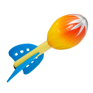 Kids Throw Rocket | Foam Rainbow Hand Throwing Torpedo Rocket for Kids - 25cm