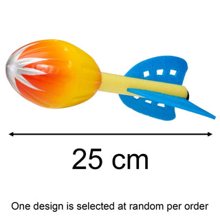 Kids Throw Rocket | Foam Rainbow Hand Throwing Torpedo Rocket for Kids - 25cm