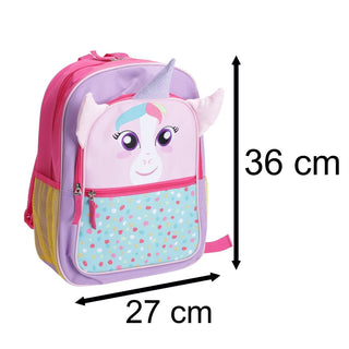 Kids Unicorn Backpack | Girls Pink School Bag with Multiple Compartments - 12L