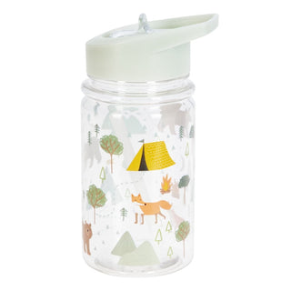 Kids Water Bottle | Children's Drinks Bottle with Straw & Handle 450ml - Animals