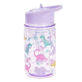 Kids Water Bottle | Children's Drinks Bottle with Straw & Handle 450ml - Dinosaurs