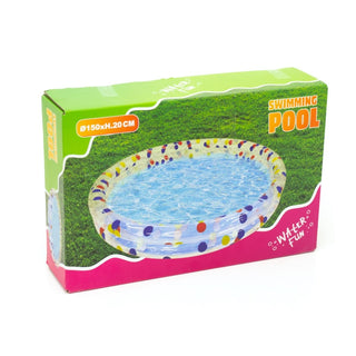 Large Polka Dot Paddling Pool for Kids | Inflatable Garden Pool 150 x 20cm