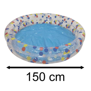 Large Polka Dot Paddling Pool for Kids | Inflatable Garden Pool 150 x 20cm