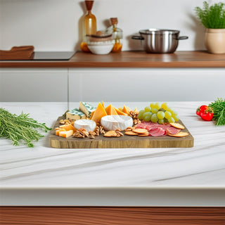 Large Teak Chopping Board | End Grain Wooden Kitchen Cutting Board - 40x28cm