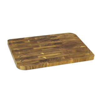Large Teak Chopping Board | End Grain Wooden Kitchen Cutting Board - 40x28cm
