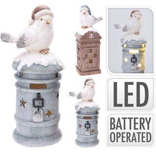 LED Christmas Bird Decoration | Light Up Festive Winter Animal Ornament | Indoor Christmas Decorations