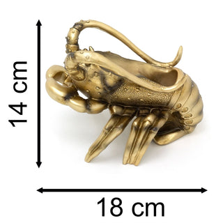 Lobster Wine Bottle Holder | Gold Resin Nautical Wine Bottle Holder - 20x15cm