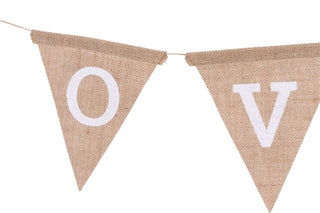 Love Hessian Jute Bunting For Wedding, Engagements, Anniversary Parties
