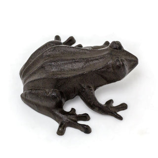 Metal Frog Ornament | Frog Statue Indoors Garden Animal Figurine - 9.5cm