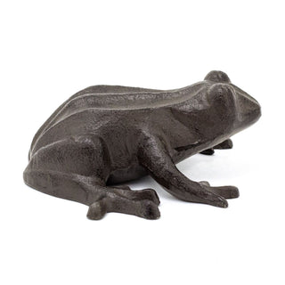 Metal Frog Ornament | Frog Statue Indoors Garden Animal Figurine - 9.5cm